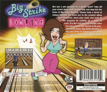 Big Strike Bowling (US) box cover back